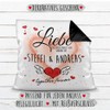 PR Print Royal Cushion with Filling with Saying "Unsere Liebe