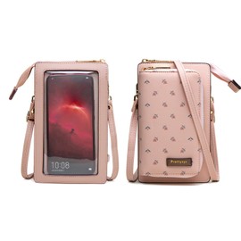 KENOU Smartphone Pouch, Smartphone Shoulder Bag, Women's, Shoulder Bag, Lightweight, Operated While Put In, Pink