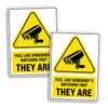 2 x 25cm Tall Funny Security Camera Sign Vinyl Stickers