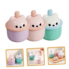 3pcs Cute Cartoon Bear Facial Maker Cups Gentle Cleaner Bubble Maker Portable Pump Bottle for Home Use Fun Easy Daily Skincare Routine