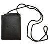 Roberto Genuine Leather Neck Pouch in Dark Brown, Nappa leather