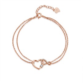 PHNIBIRD 925 Sterling Silver Anklet for Women Infinity Boho Summer Beach Waterproof Anklet Infinity Jewellery for Women Girls, Sterling Silver, Cubic Zirconia