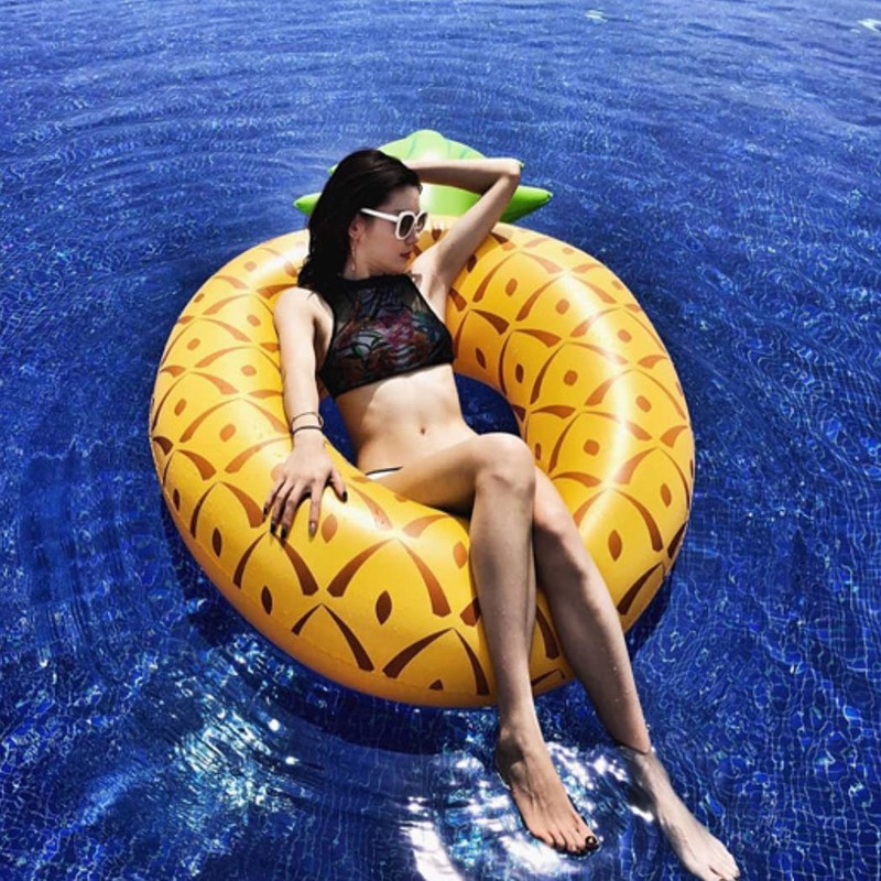 HappyHome Adult Pine Float Large Pineapple Swim Ring Big Size