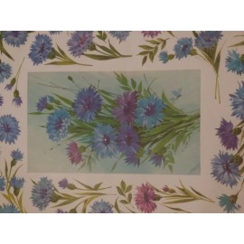 Vintage Charter House Reproductions  12"×9" NOS UNFRAMED Blue turquoise purple