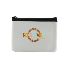 Christian Faith Relgious Coin Purse Wallet Pouch For Women | Small Card Change Bag With Zipper | Mini Travel Purse For ID Case | Makeup Card Novelty Bag