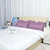 sourcing map Luxury Satin Oxford Pillowcases, Pair of 2 Mauve