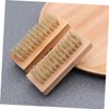 Baluue 4pcs Double Sided Nail Brush Wooden Manicure Brush for