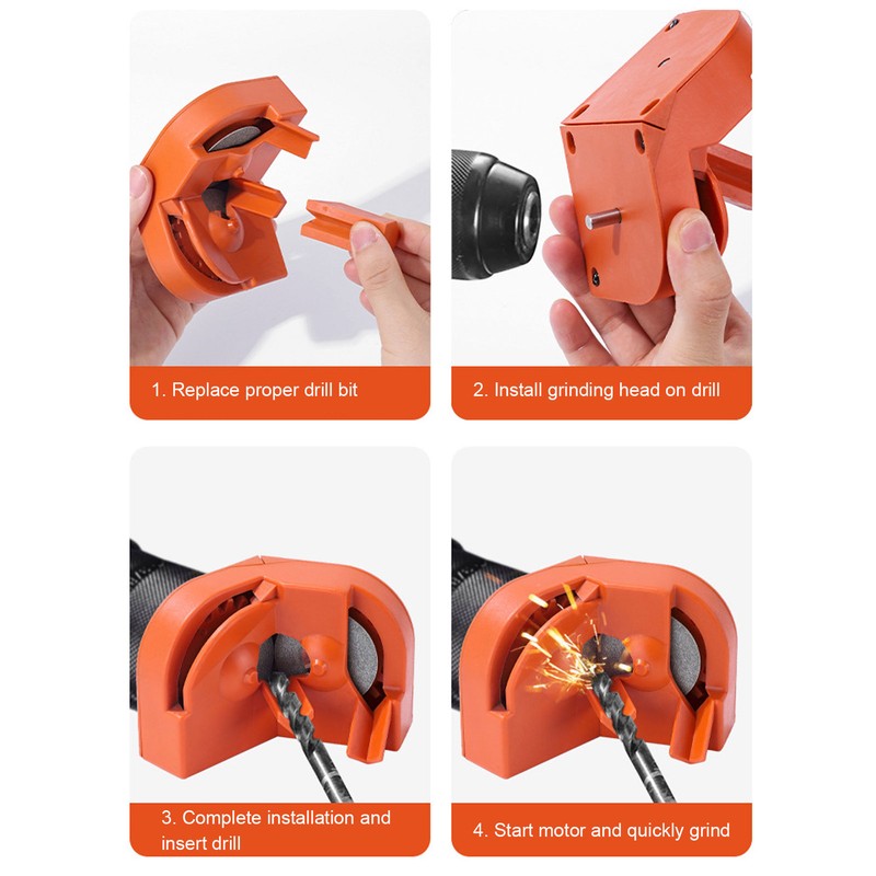 Multipurpose Drill Bit Grinding Sharpener Portable Sharpening Tool for Kitchen