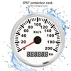 3‑3/8in Speed Gauge GPS 200km/h 12V/24V for Ship Yacht Motorcycle