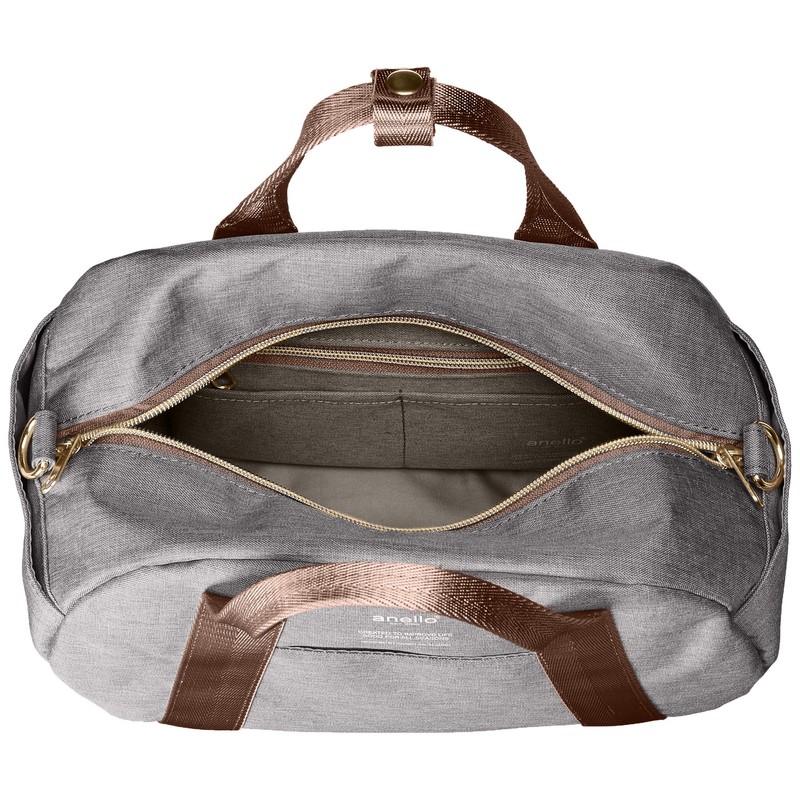 Anello CHUBBY AT-C1835 Mini Boston Shoulder Bag, 10 Pockets, gray