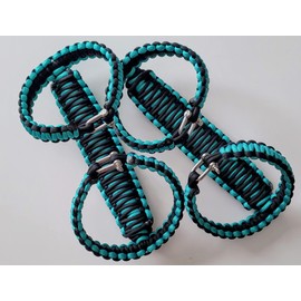 Happy Jeepinit Paracord Roll Bar Grab Handles for Jeep Wrangler, Set of 2, Pick Your Colors (Seafoam)