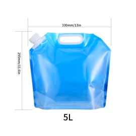 Yibaijia Pack of 4 5 L Foldable Water Canister, Foldable Drinking Water Canister, Camping Water Canister, Foldable Water Container for Outdoor Camping Festival Water Bag Water Bag Water Bag
