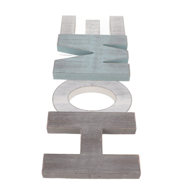 Wood HOME Sign Distressed Retro One Piece Design Exquisite Wooden