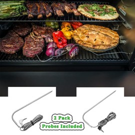 Replacement Meat Probe for Traeger Wood Pellet Grill and Smoker Parts, 2 Pack 3.5mm Plug Waterproof BBQ Temperature Thermometer Temp Probe Accessories