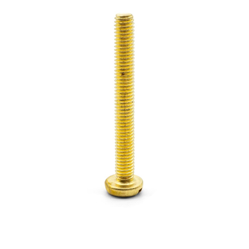 Hippo Hardware M5 (5mm X 50mm) Solid Brass Slotted Pan