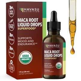 Organic Maca Root Liquid Drops - Supports Hormone Balance, Mood, and Energy in Women and Men - Lepidium Meyenii to Support Performance and Vitality - Non-GMO, Vegan, Unflavored - 60 Servings