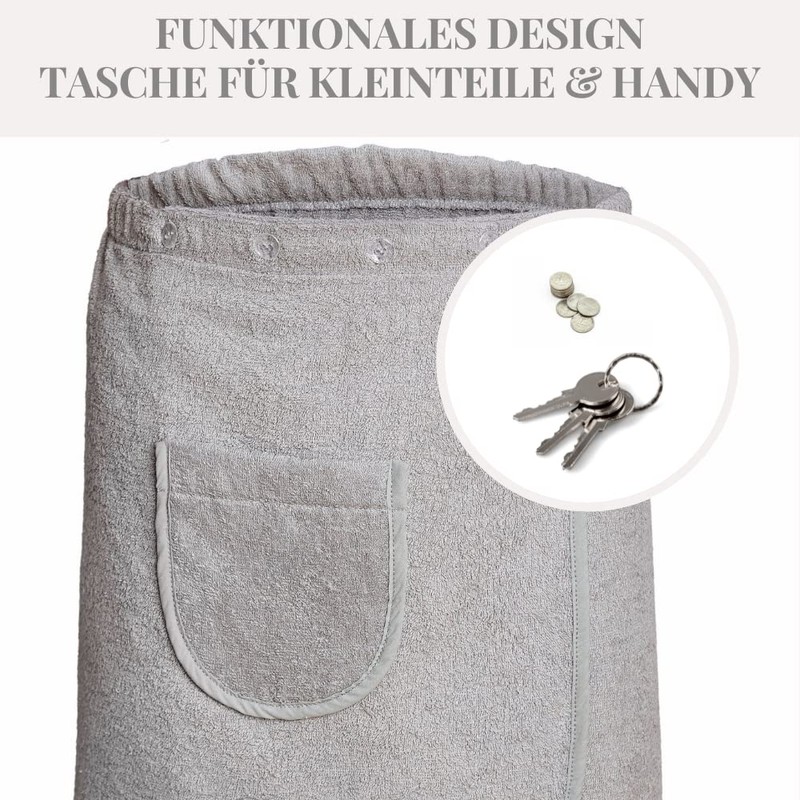 Carenesse Men's Sauna Kilt with Practical Pocket and Zip Fastener
