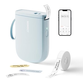 NIIMBOT D11 Upgraded Version Label Maker Machine with Tape,300DPI Bluetooth Label Printer, Portable Thermal Printer, Sticker Maker for Organizing Home Office School, Blue