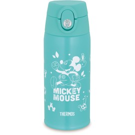 Thermos FJO-601WFDS MBL Vacuum Insulated 2-Way Bottle, 0.6L / 0.64L / Mickey Mint Blue Straw Cup for Kids