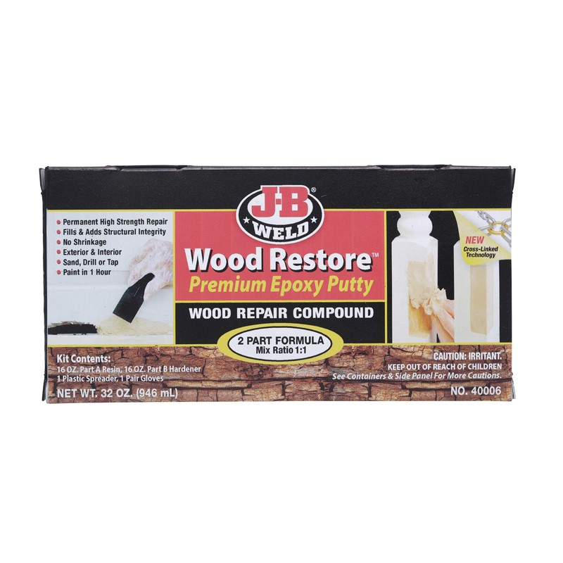 J-B Weld 40006 Wood Restore Premium Epoxy Putty Kit -