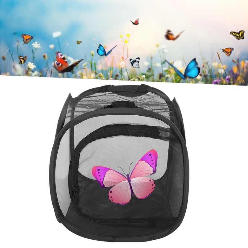 Foldable Stick Insect Cage Housing Enclosure Breeding Cages Net Cloth