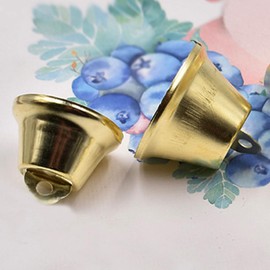 PRETYZOOM 100pcs Trumpet Bell Craft Bells Vintage Bells Charms Christmas Rusty Bells Liberty Bells Farmhouse Jingle Bell Hanging Bell Pendants Christmas Bell Ornament DIY Bells Golden Metal