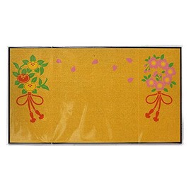 Kate-dyed Trifold Folding Screen (with scarlet head), Cherry Blossom and Tachibana