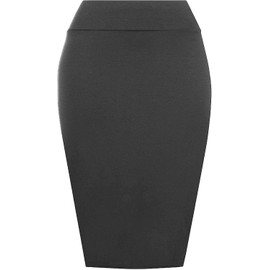 asfashion online Midi Tube Skirt Charcoal S/M S9E3 / 9012 (1.96)