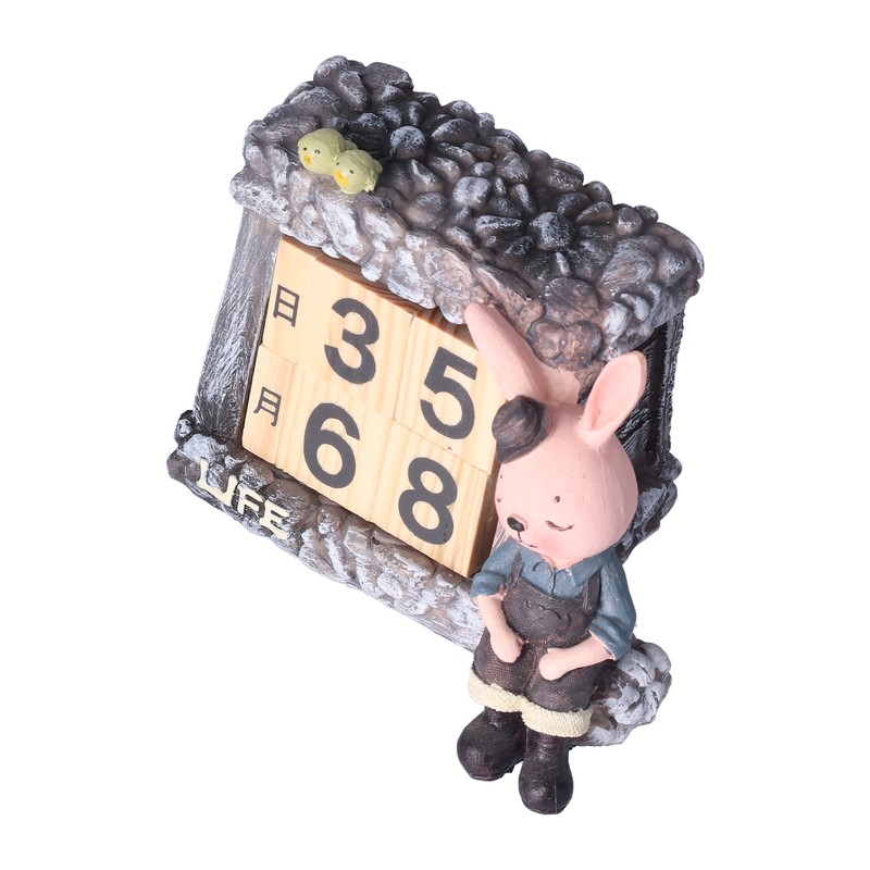 Innovative Rabbits Cabin Calendar Decorative TV Cabinet Decoration for Wedding