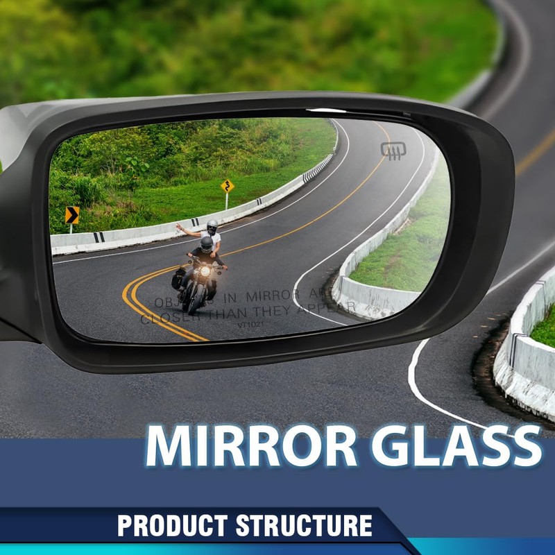PIT66 Mirror Glass Passenger Side Compatible with Chrysler 200 300