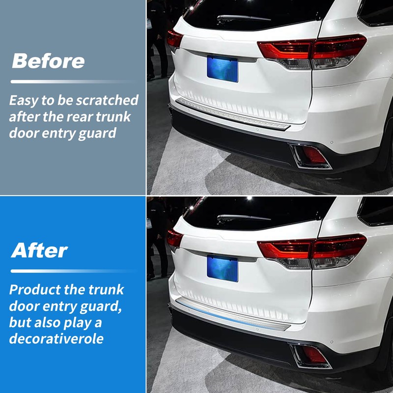 ACROPIX Rear Bumper Protector for Toyota Highlander 2015-2019 Scratch Resistant