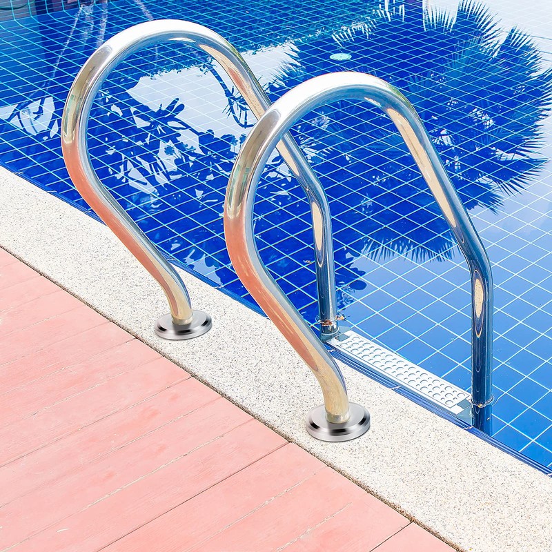 Universal Fit Pool Ladder Escutcheon Plates 4Pack,Blasoul Stainless Steel Cover