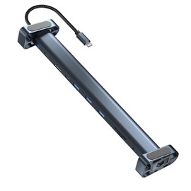 Macbook Hub 10-in-1 Type-C Laptop Stand, HDMI PD100W Fast Charging, SD Card Reader, USB-C Ethernet Adapter, 3.5mm Audio, Earphones, Converter, Type C, Compatible with MacBookPro, Air and More