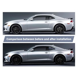 CONGCONG for Chevy Camaro American Flag Decal Rear Side Window Decal Compatible with Chevy Camaro 2010-2015, Matte Black American Flag Sticker(2 Pieces) (10-15 Blue Line)