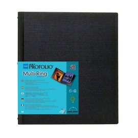 Itoya Art Profolio Multi-Ring Refillable Binder, 8.3 X 11.7 inches, Black A4 (RB-A4)