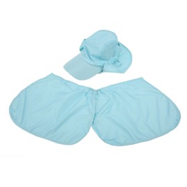 Sun Protection Hat Windproof Sand Prevent with Neck Cover for Outdoor Fishing Hiking CampingLake Blue