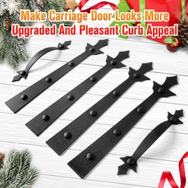 Magnetic Garage Door Decorative Hardware Garage Door Decorative Hardware Magnetic Garage Door Decorations Attractive Accents Curb Appeal Decor Easy Installation Black (Magnetic Hinges & Handles Set)