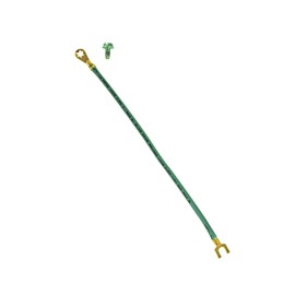 Gardner Bender GGP-1282N Stranded Electrical Grounding Pigtail, 8 inch, 12 AWG, Includes: Captured Screw/Bare Fork Terminal, 25 Pk, Green