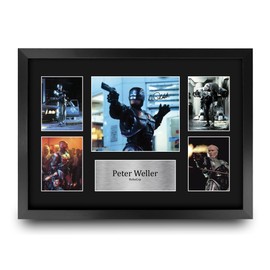 HWC Trading Peter Weller Robocop Gifts Printed Signed Autograph Picture Display for Movie Memorabilia Fans - A3 Framed