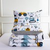 NTBED Construction Truck Twin Comforter Set for Boys Kids Forest