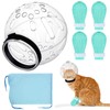 PETKNOWS Cat Helmet for Grooming - Adjustable Hood Bubble Helmet