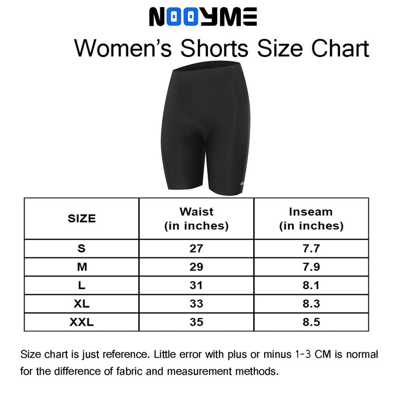 NOOYME Pantalones cortos de ciclismo para mujer con acolchado 3D