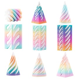 9Pcs 3d Printed Fidget Toy, Spiral Cone Fidget Toy, Spiral Fidget Toys, 3d Printed Spiral Cone Fidget Toys, for Kids and Adults Stress Relaxation Random Stuff Gifts