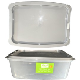 Lizzy 1 x Food Storage Boxes | Reusable Airtight Containers With Vents | All Purpose Kitchen, Meal Prep, Lunch Boxes Freezer And Dishwasher Safe (1, Grey)