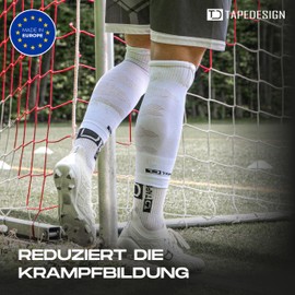 Tapedesign - "Tubes Pro 1 Pair Football Socks (without Socks) Green for Women, Men & Children - Football Sleeves for Shin Pads - Knee Long Football Socks - Football Socks (One Size)