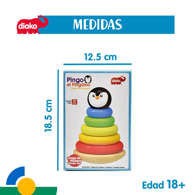 DIAKO Pingo El Pingüino - Juguetes para Bebe ABC |