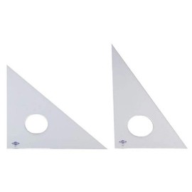 Alvin 130C-12 12 inch Clear Professional Acrylic Triangle 30/60