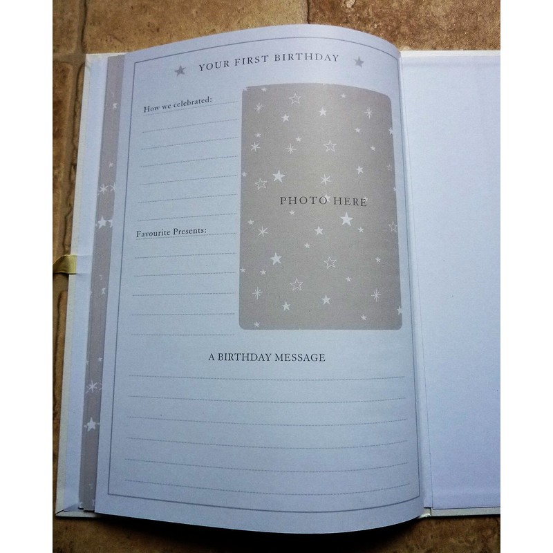 Bambino Little Star Baby Record Book A4-CG1526, Paper/Card - Foiled,