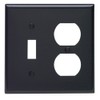 Leviton 2-Gang 1-Toggle 1-Duplex Device Combination Wallplate, Standard Size, Thermoplastic