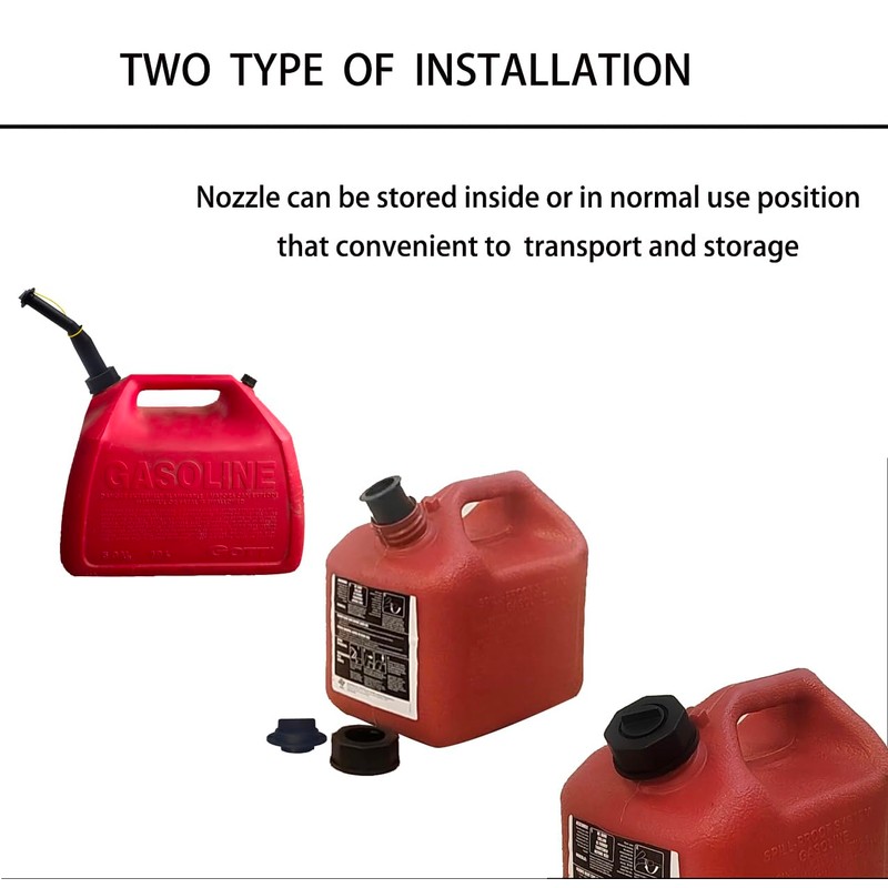 Gas Can Spout Replacement Universal Kit Leakproof Angle Nozzles Gasket